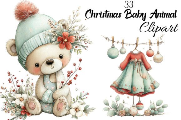 Download Christmas Baby Animal Clipart - Baby animal Collection