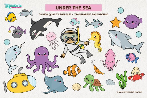 Download Under the Sea Cute Ocean Animals Clipart - Ocean animals clipart Collection