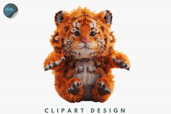 Download Cuddle Cub Fluffy Tiger Baby Fabric PNG - Premium Resources