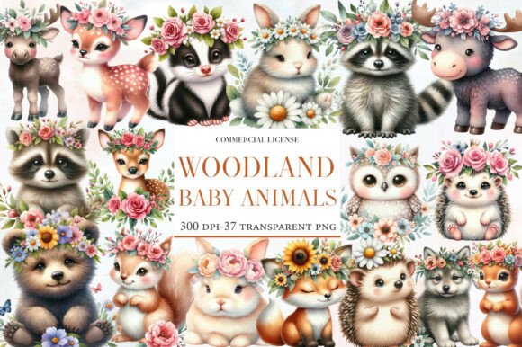 Download Woodland Baby Animals Clipart - Baby animal Collection