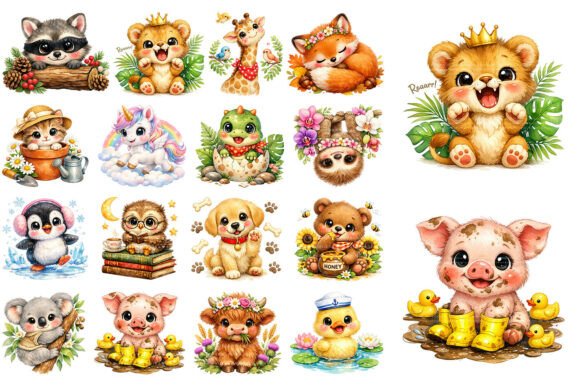 Download Kawaii Baby Animal Clipart Bundle - Baby animal Collection