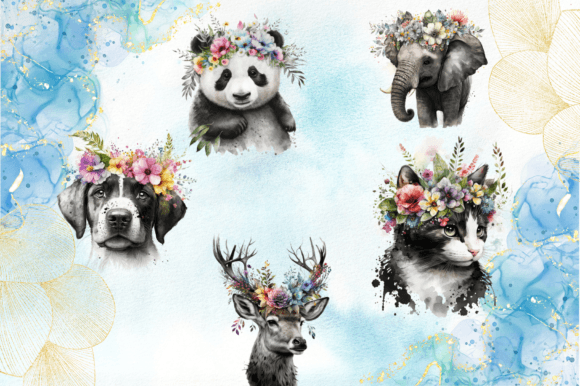 Download Watercolor Baby Animal Art Illustration - Baby animal Collection