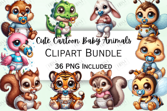 Download Cute Baby Animal Clipart - Baby animal Collection
