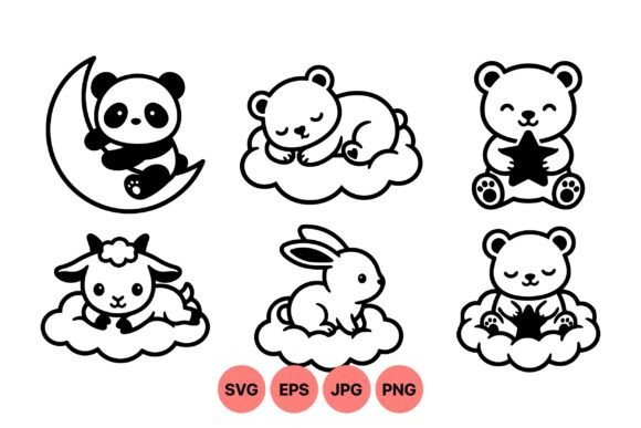 Download Cute Baby Animal SVG Icons - Baby animal Collection