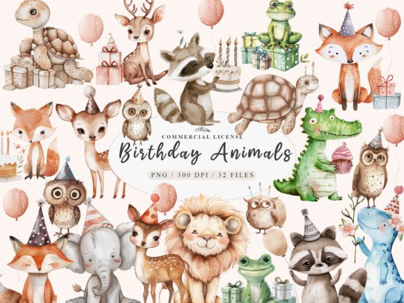 Download Birthday Baby Animal Clipart, Birthday - Baby animal Collection