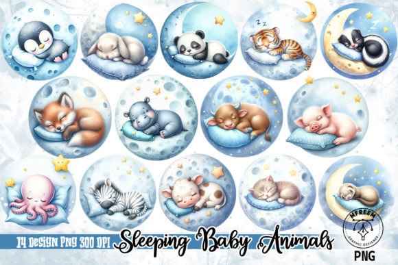 Download Sleeping Baby Animals Clipart PNG - Baby animal Collection