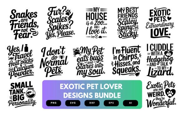 Download Exotic Pet Lover SVG Bundle - Exotic Collection