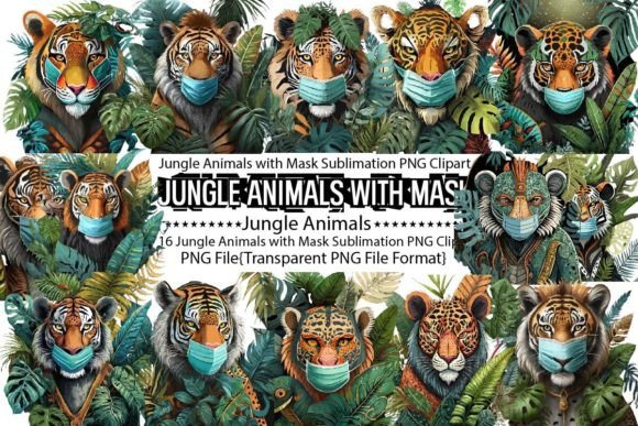 Download Jungle Animals with Mask Sublimation - Premium Resources