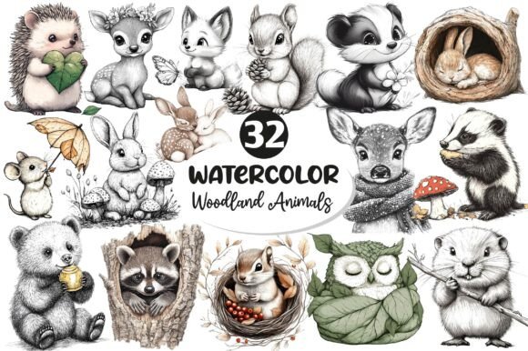 Download Woodland Baby Animals Clipart - Baby animal Collection