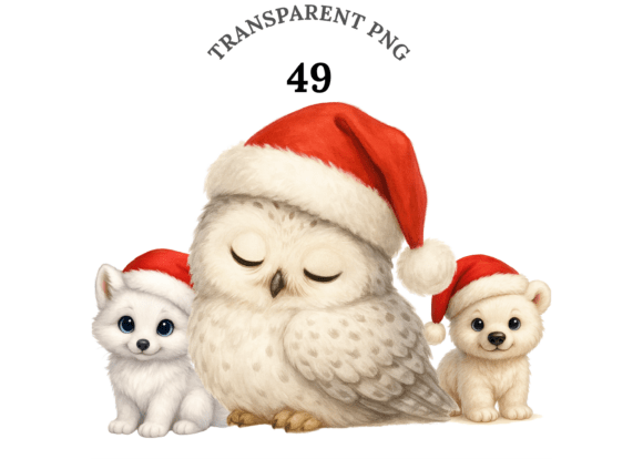 Download 49 Winter Baby Animal Clipart Set - Baby animal Collection