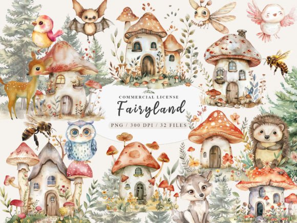Download Woodland Baby Animal, Mushroom Clipart - Baby animal Collection