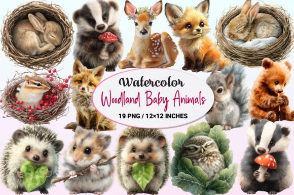 Download Woodland Baby Animals Clipart - Baby animal Collection
